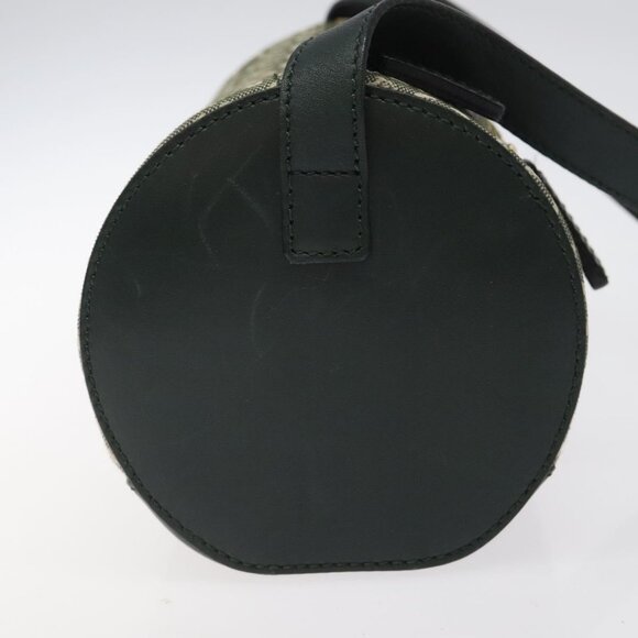 CELINE C Macadam Canvas Shoulder Bag Green Gold Auth - Picture 4 of 16